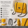 Kép 1/2 - Fém táskalánc - acélszürke - 130 cm hosszú