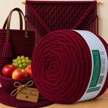 3 mm Burgundy színű makramé zsinórfonal