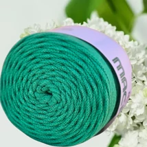4 mm makramé - zsinórfonal - benetton zöld –