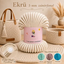 5 mm zsinórfonal Ekrü színben - Panka -
