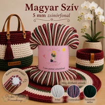 5 mm zsinórfonal Magyar szív színben - Panka -