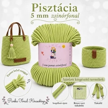 5 mm zsinórfonal Pisztácia színben - Panka -