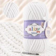 Alize Velluto Hófehér - 55 -