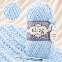 Alize Velluto Babakék - 218 -