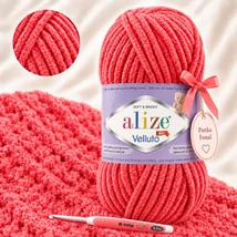 Alize Velluto Tűzpiros - 56 -
