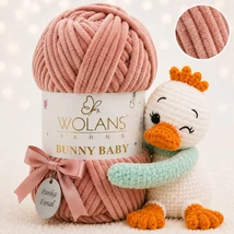 Wolans Bunny Baby zsenília, plüss fonal  Avar színű 100-54