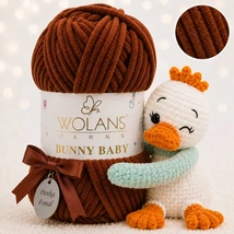Wolans Bunny Baby zsenília, plüss fonal  Cserebogár színű 100-60