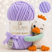 Wolans Bunny Baby zsenília, plüss fonal Viola színű 100-55