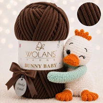 Wolans Bunny Baby zsenília, plüss fonal Múmia barna színű 100-74