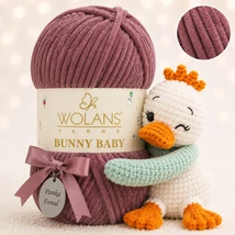 Wolans Bunny Baby zsenília, plüss fonal  Hangavirág színű 100-83
