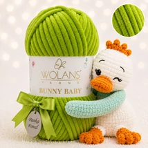 Wolans Bunny Baby zsenília, plüss fonal  Tavaszcsillanás színű 100-85