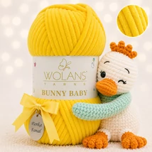 Wolans Bunny Baby zsenília, plüss fonal  Körömvirágfény színű 100-87