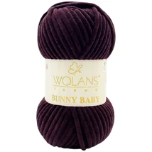 Wolans Bunny Baby zsenília, plüss fonal  Szilvapuszi színű 100-93