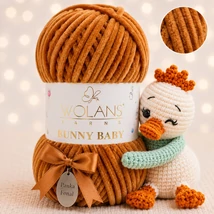 Wolans Bunny Baby zsenília, plüss fonal  Cseresznyefa színű - 100-19 -