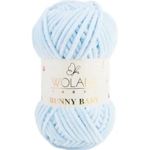Wolans Bunny Baby zsenília, plüss fonal  Babakék színű 100-11