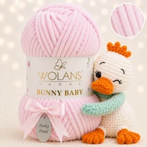 Wolans Bunny Baby zsenília, plüss fonal  Babarózsaszín színű 100-04