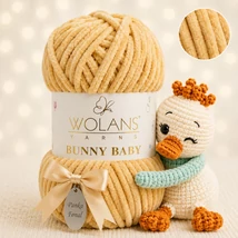Wolans Bunny Baby zsenília, plüss fonal  Búza barna színű 100-18