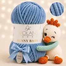 Wolans Bunny Baby zsenília, plüss fonal  Manhattan szürke színű 100-30