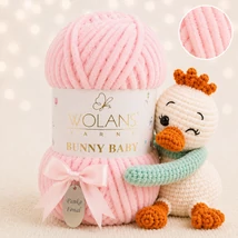 Wolans Bunny Baby zsenília, plüss fonal  Lazac színű 100-21