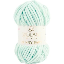 Wolans Bunny Baby zsenília, plüss fonal  Menta zöld színű 100-23