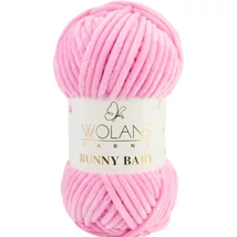Wolans Bunny Baby zsenília, plüss fonal  Pink színű 100-06