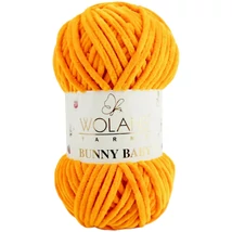 Wolans Bunny Baby zsenília, plüss fonal  Narancs színű 100-25