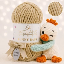 Wolans Bunny Baby zsenília, plüss fonal  Bézs színű 100-45