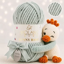 Wolans Bunny Baby zsenília, plüss fonal  Alpakka szürke színű 100-33