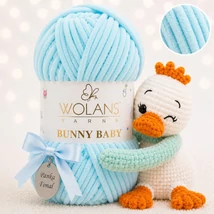 Wolans Bunny Baby zsenília, plüss fonal  Türkiz zöld 100-13