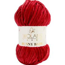 Wolans Bunny Baby zsenília, plüss fonal  Burgundy színű 100-20