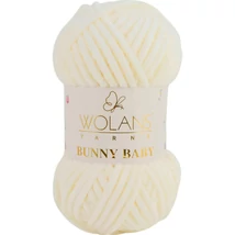 Wolans Bunny Baby zsenília, plüss fonal  Krém színű 100-02