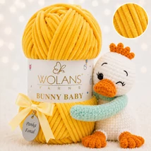 Wolans Bunny Baby zsenília, plüss fonal  Világos mustár színű 100-37