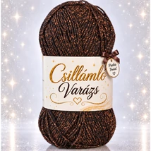 Csillámló Varázs pamut-metálfényes fonal - Bronzcsillogás - 6036