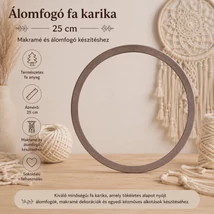 Fa karika, álomfogó 25 cm