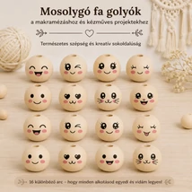 2 cm mosolygós fa golyók