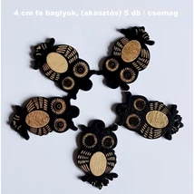 Fa bagoly díszek, akasztós ( 5 db / csomag )