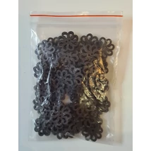 Sötétbarna virág gombocskák 2 cm