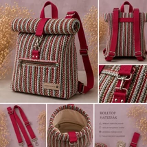 Rolltop hátizsák táskafül - tűzpiros -