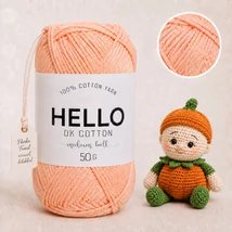 Hello DK 100 % pamut fonal - 110 - Sárgadinnye mosoly