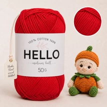 Hello DK 100 % pamut fonal - 113 - Pipacsos jókedv