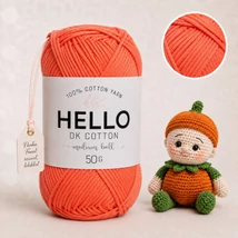 Hello DK 100 % pamut fonal - 115 - Láva virág