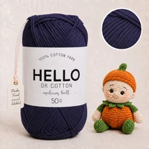Hello DK 100 % pamut fonal - 144 - Fekete szeder