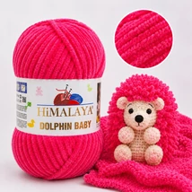 Himalaya Dolphin Baby zsenília, plüss fonal - 80324 - Alkonybíbor
