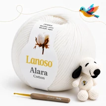 Lanoso Alara amigurumi fonal Fehér - 955 -