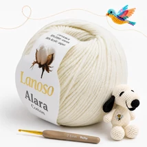 Lanoso Alara amigurumi fonal Csont szín - 902 -