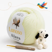 Lanoso Alara amigurumi fonal Ekrü - 901 -