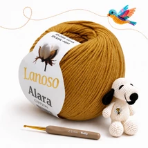 Lanoso Alara amigurumi fonal Kenyérbarna - 910 -