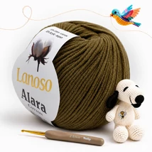 Lanoso Alara amigurumi fonal Teve barna - 908 -