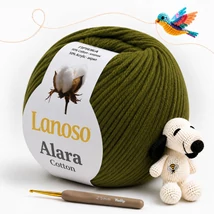 Lanoso Alara amigurumi fonal Olíva zöld - 912 -