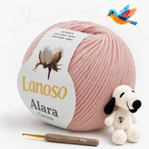 Lanoso Alara amigurumi fonal Púder rózsaszín - 939 -